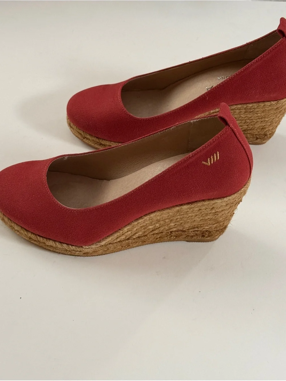 Viscata Barcelona Red Canvas Espadrille Wedges